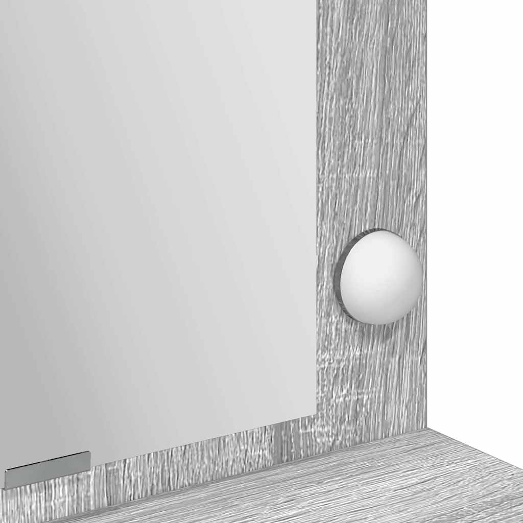Sminkebord Sonoma Grå LED 100x41x135 cm