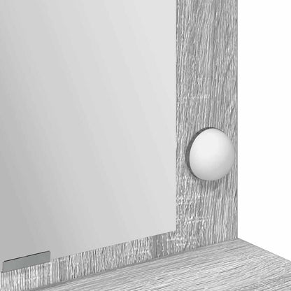 Sminkebord Sonoma Grå LED 100x41x135 cm