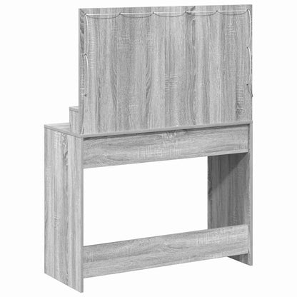 Sminkebord Sonoma Grå LED 100x41x135 cm