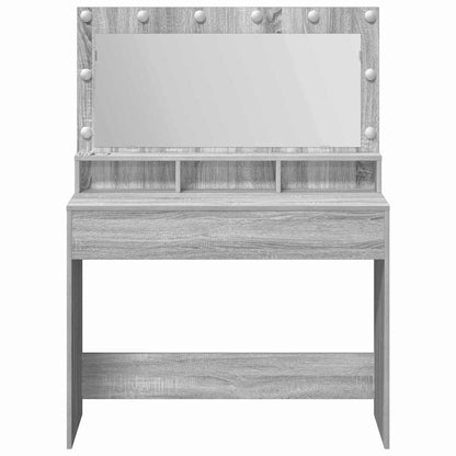 Sminkebord Sonoma Grå LED 100x41x135 cm