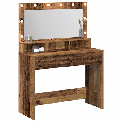 Sminkebord Gammelt Tre LED 100x41x135 cm
