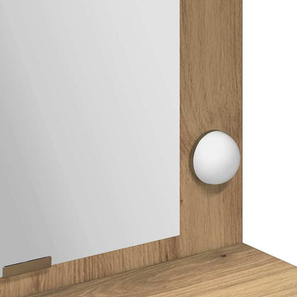 Sminkebord Artisan Eik LED 100x41x135 cm