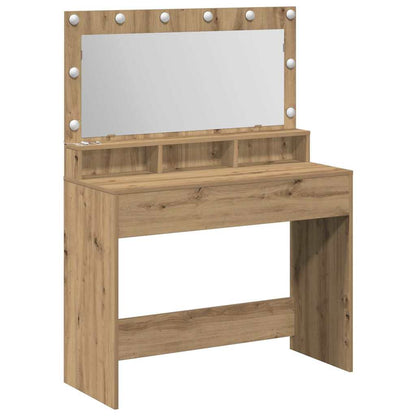 Sminkebord Artisan Eik LED 100x41x135 cm