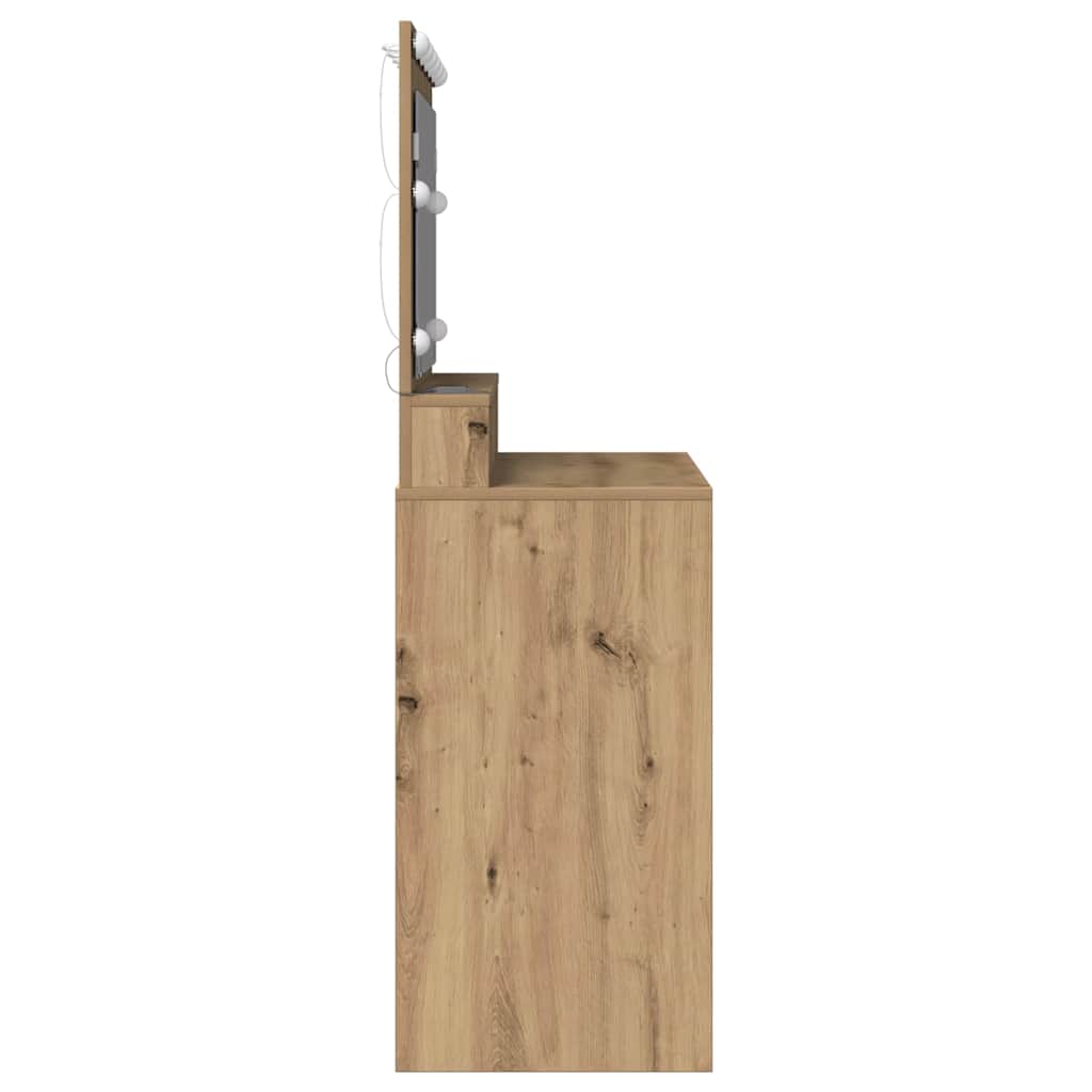 Sminkebord Artisan Eik LED 100x41x135 cm
