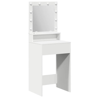 Sminkebord Hvit LED 50x41x135 cm
