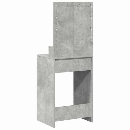 Sminkebord Betonggrå LED 50x41x135 cm