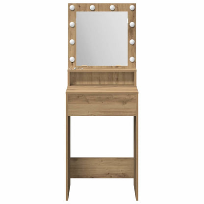 Sminkebord Artisan Eik LED 50x41x135 cm