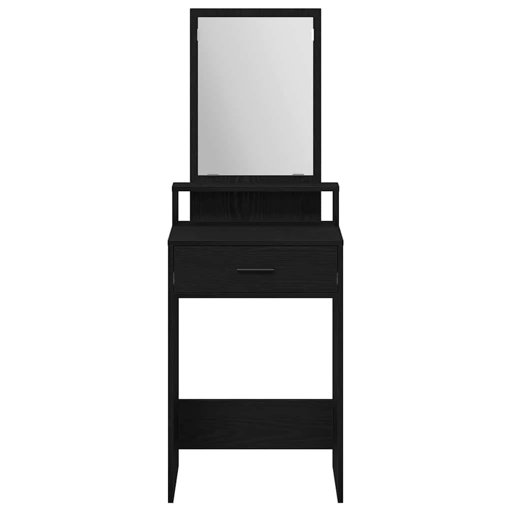 Sminkebord Svart Eik Skuffer 50x41x140 cm