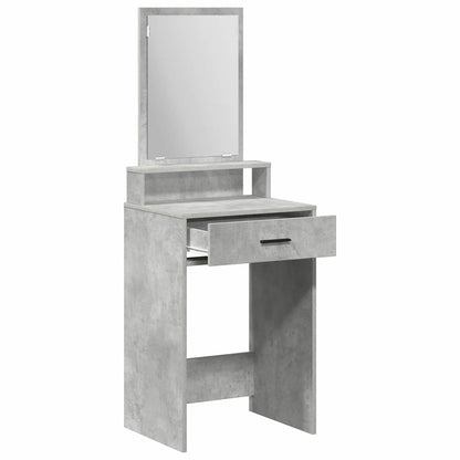 Sminkebord Betonggrå skuffer 50x41x140 cm