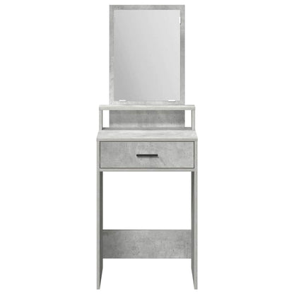 Sminkebord Betonggrå skuffer 50x41x140 cm