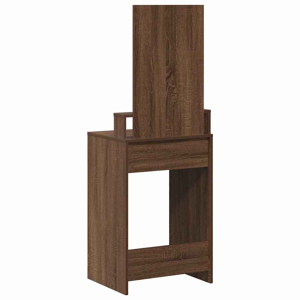 Sminkebord Brun Eik skuffer 50x41x140 cm
