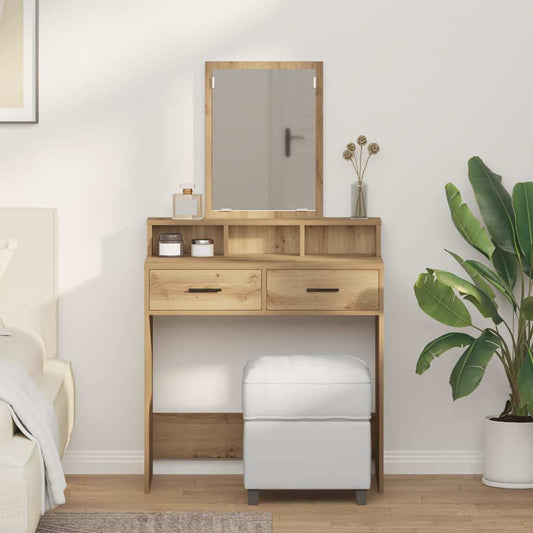 Sminkebord Artisan Eik skuffer 79x41x140 cm