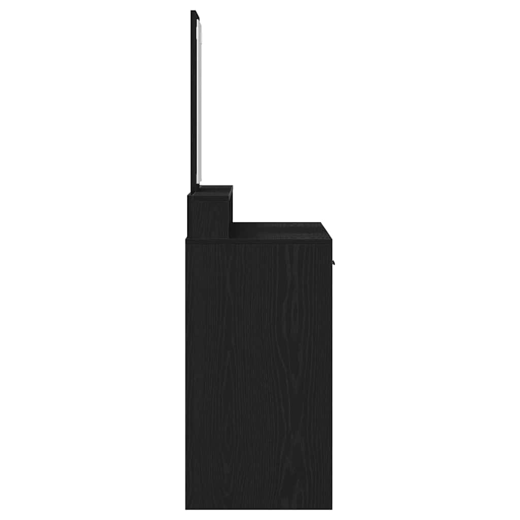 Sminkebord Svart Eik Skuffer 100x41x140 cm