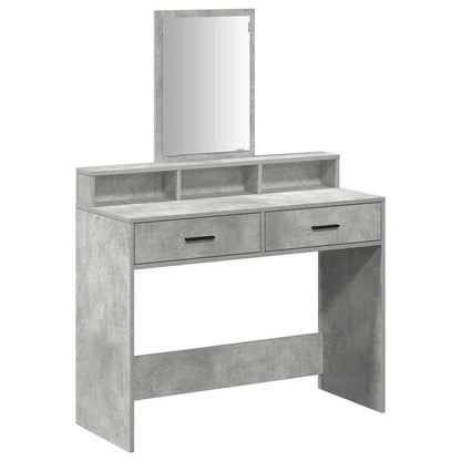 Sminkebord Betonggrå skuffer 100x41x140 cm