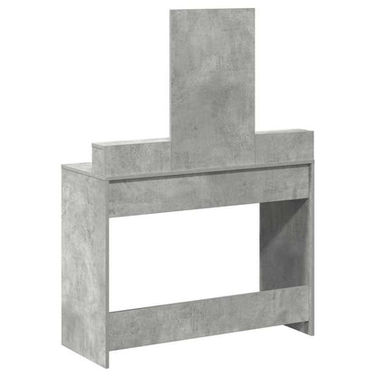 Sminkebord Betonggrå skuffer 100x41x140 cm