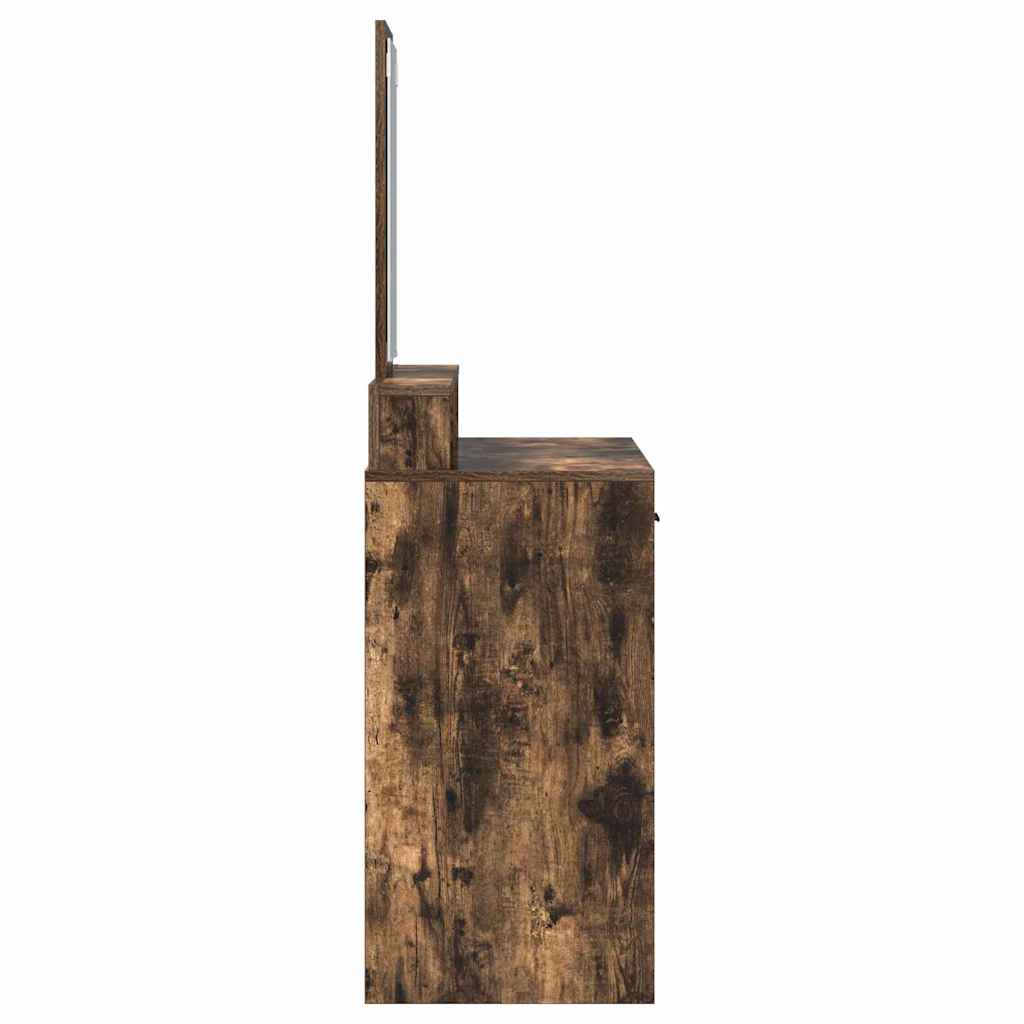 Sminkebord Røkt Eik skuffer 100x41x140 cm