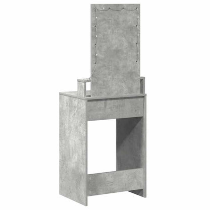 Sminkebord Betonggrå LED 50x41x140 cm
