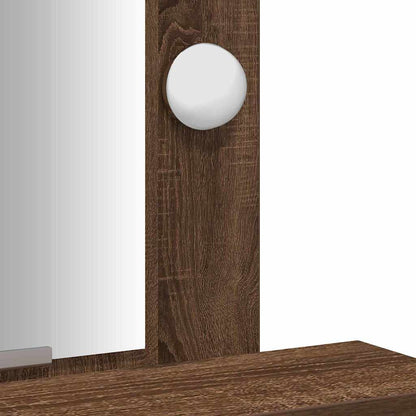 Sminkebord Brun Eik LED 50x41x140 cm