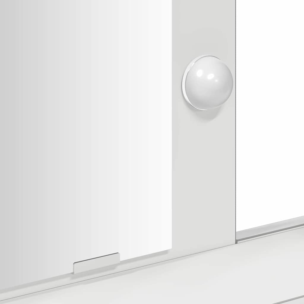 Sminkebord Hvit LED 79x41x140 cm