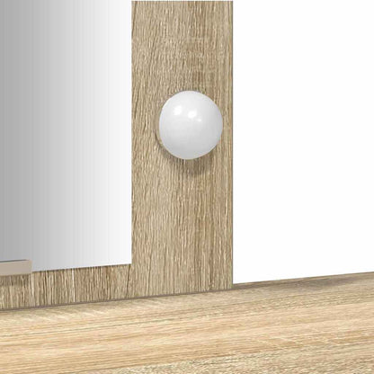 Sminkebord Sonoma Eik LED 102x33x135 cm