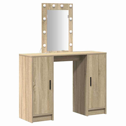 Sminkebord Sonoma Eik LED 102x33x135 cm