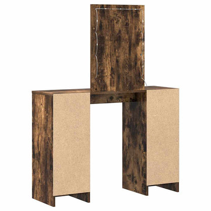 Sminkebord Røkt Eik LED 102x33x135 cm