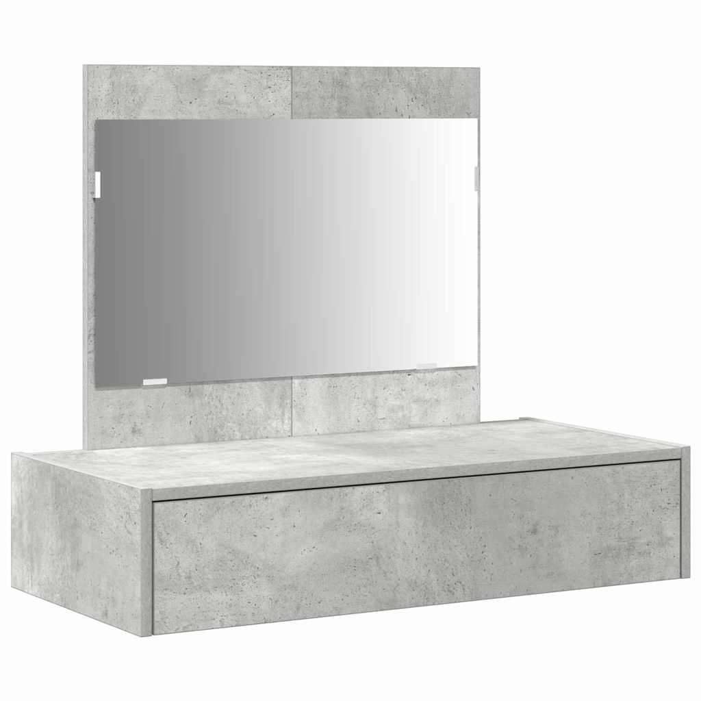 Sminkebord Betonggrå Vegghengt 83x40x70 cm