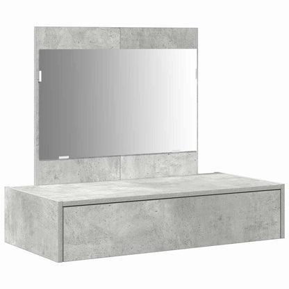 Sminkebord Betonggrå Vegghengt 83x40x70 cm