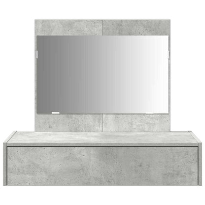 Sminkebord Betonggrå Vegghengt 83x40x70 cm