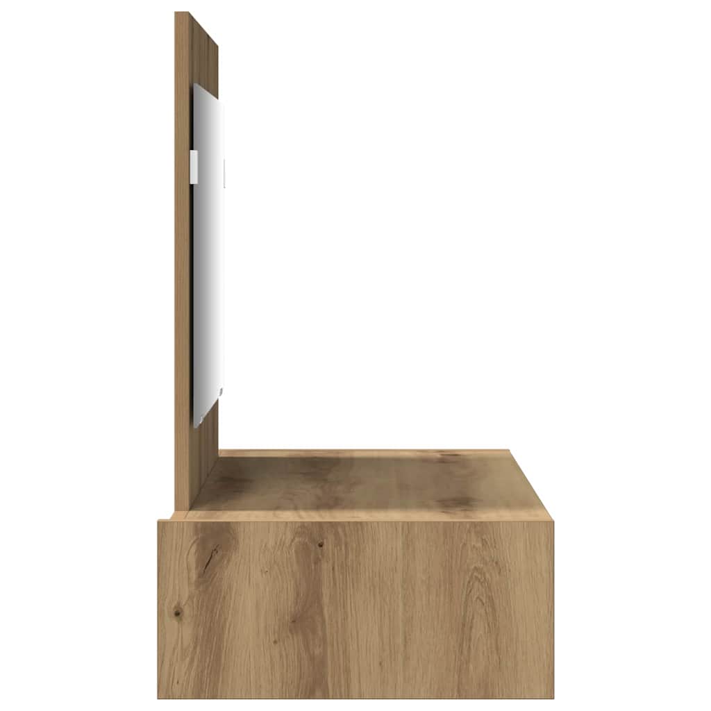 Sminkebord Brun Eik Vegghengt 83x40x70 cm