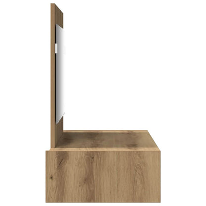 Sminkebord Brun Eik Vegghengt 83x40x70 cm