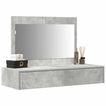 Sminkebord Betonggrå Vegghengt 100x40x70 cm