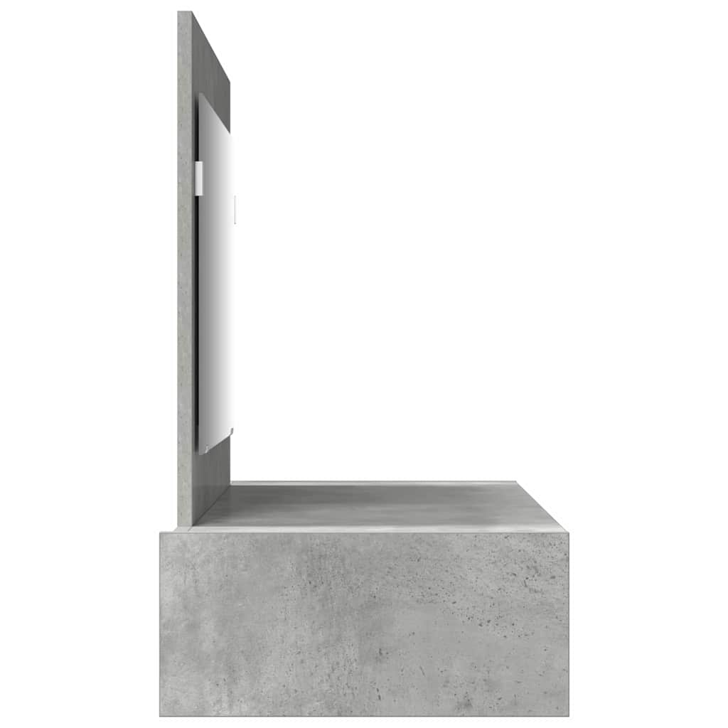 Sminkebord Betonggrå Vegghengt 100x40x70 cm
