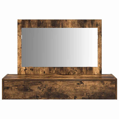 Sminkebord Røkt Eik Vegghengt 100x40x70 cm