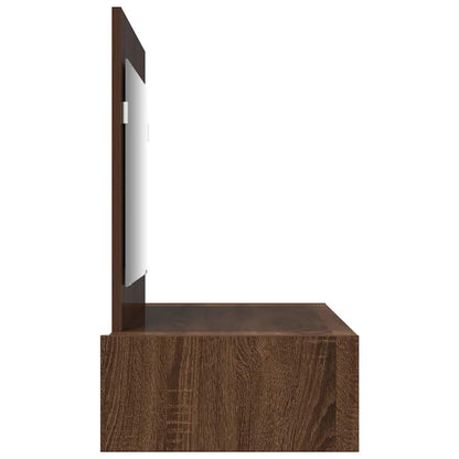 Sminkebord Brun Eik Vegghengt 100x40x70 cm