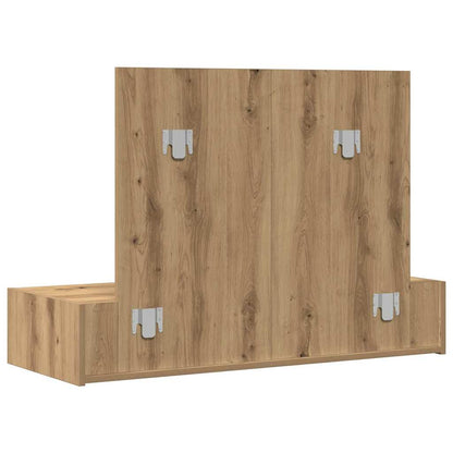 Sminkebord Brun Eik Vegghengt 100x40x70 cm