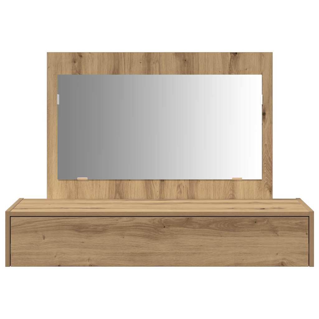 Sminkebord Brun Eik Vegghengt 100x40x70 cm