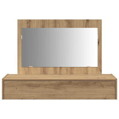 Sminkebord Brun Eik Vegghengt 100x40x70 cm