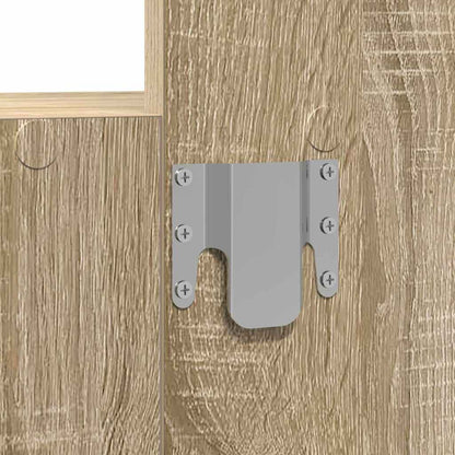 Sminkebord Sonoma Eik Vegghengt LED