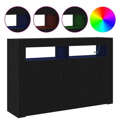 Skjenk Svart Eik 116 x 30 x 75 cm