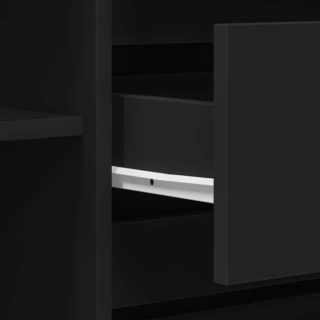 Skjenk Svart med skuff 120 x 41 x 75 cm