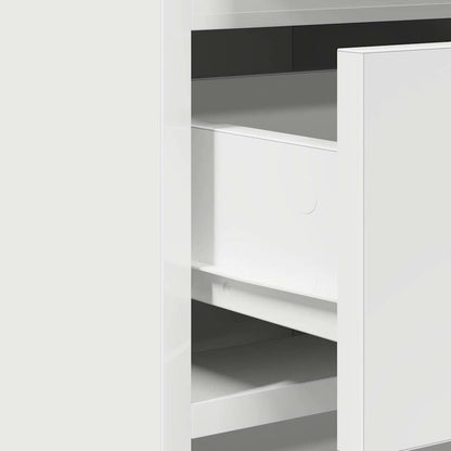Sminkebord med speillys Hvit 50 x 41 x 135 cm