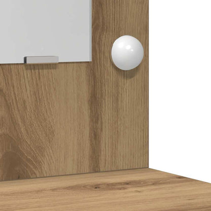 Sminkebord med dør 2 pcs Brun 78.5 x 41 x 135 cm Konstruert tre