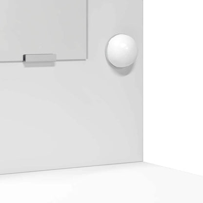 Sminkebordsett med LED -stripelys 3 pcs Hvit Konstruert tre