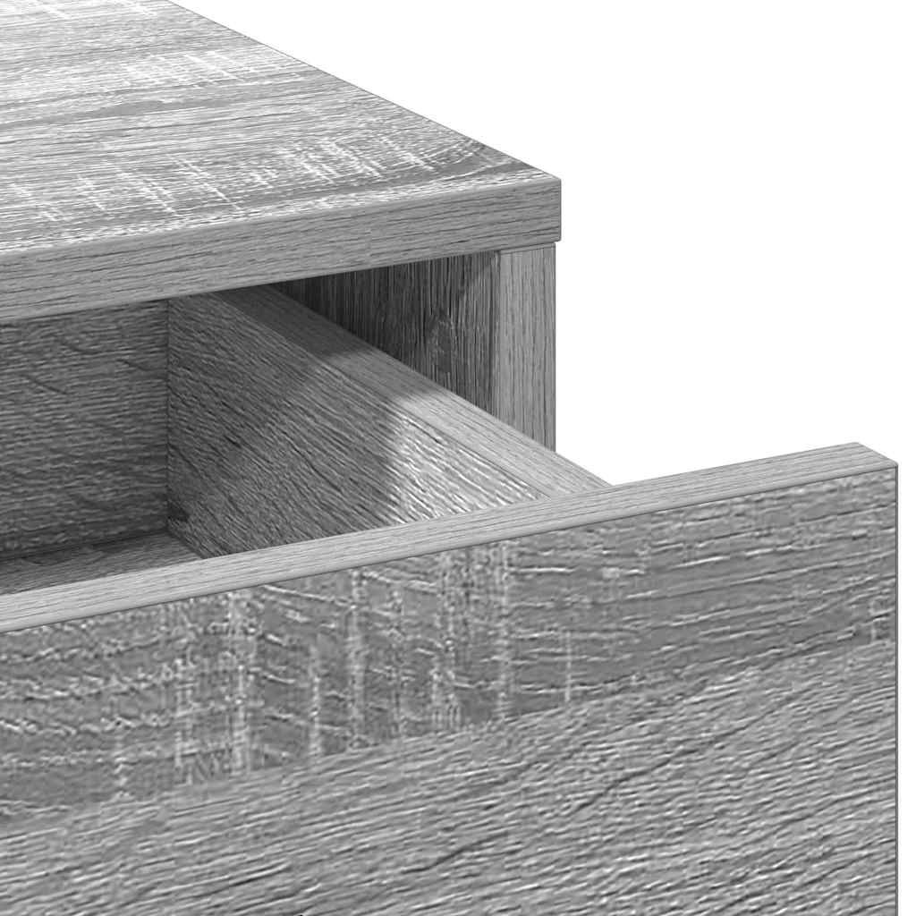 Sminkebordsett med skuff 3 pcs Grå sonoma Konstruert tre