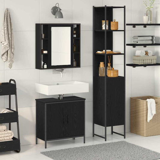 baderomsskap svart eik 60x30x60 cm konstruert tre