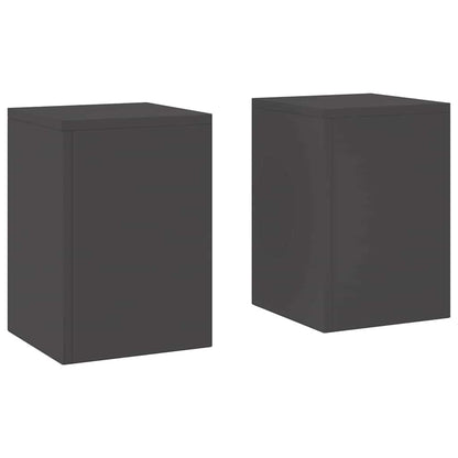 Planteholder 2 pcs Svart 24 x 24 x 35 cm Stål