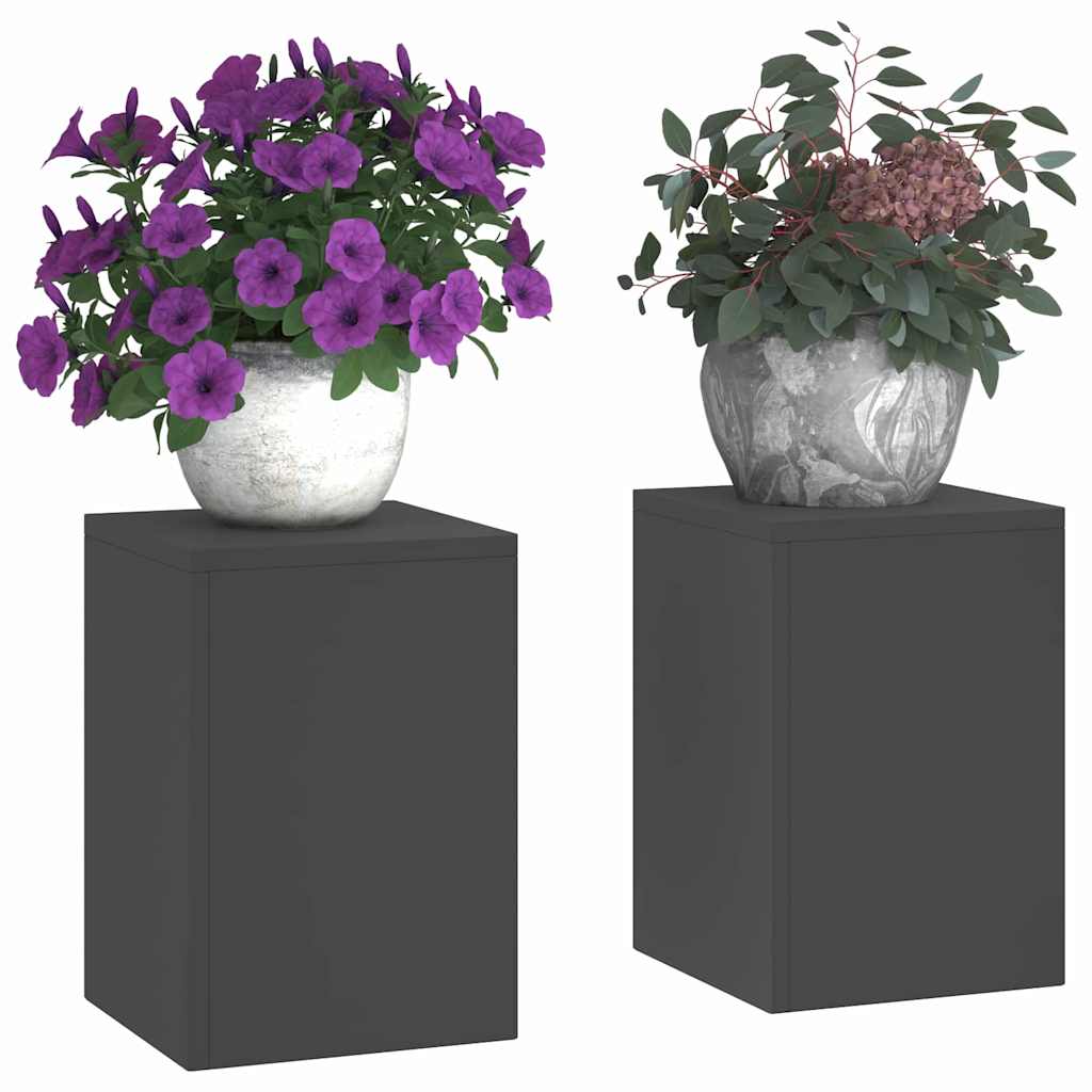 Planteholder 2 pcs Svart 24 x 24 x 35 cm Stål