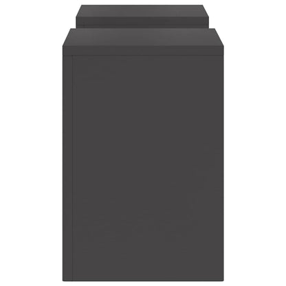 Planteholder 2 pcs Svart 24 x 24 x 35 cm Stål
