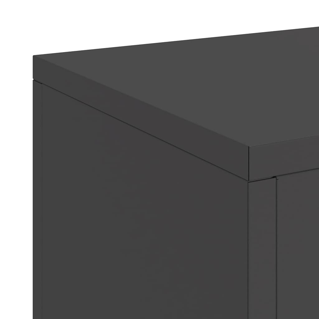 Planteholder 2 pcs Svart 24 x 24 x 55 cm Stål